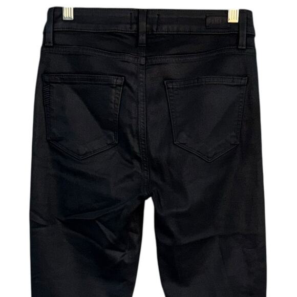 PAIGE Hoxton Ankle Women's Black Fog Luxe Coating Mid-Rise Skinny Jeans Size 26 - Picture 6 of 13